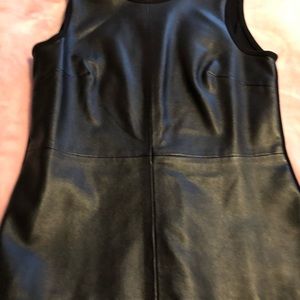 DKNYC faux leather top